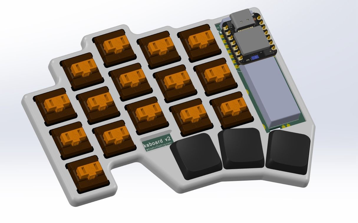 Gradient card for the nRF52840 split keyboard project