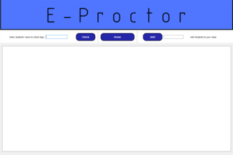 Screenshot of the eProctor desktop monitor